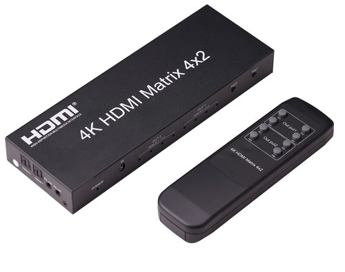 3D 4K 1080p EDID PC To TV HDMI Matrix 4x2 Switch Splitter Converter 4 In 2 Out - Picture 10 of 12