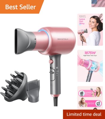 Elegant 1875W Hair Dryer for All Hair Types with Advanced Ceramic Technology