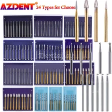 10pcs AZDENT Dental Round Tungsten Carbide FG Bur For High Speed Handpiece