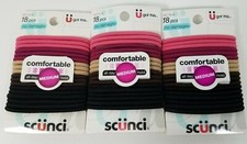 Scunci No Damage Elastic Hair Ties 18 pc Lot of 3 16778