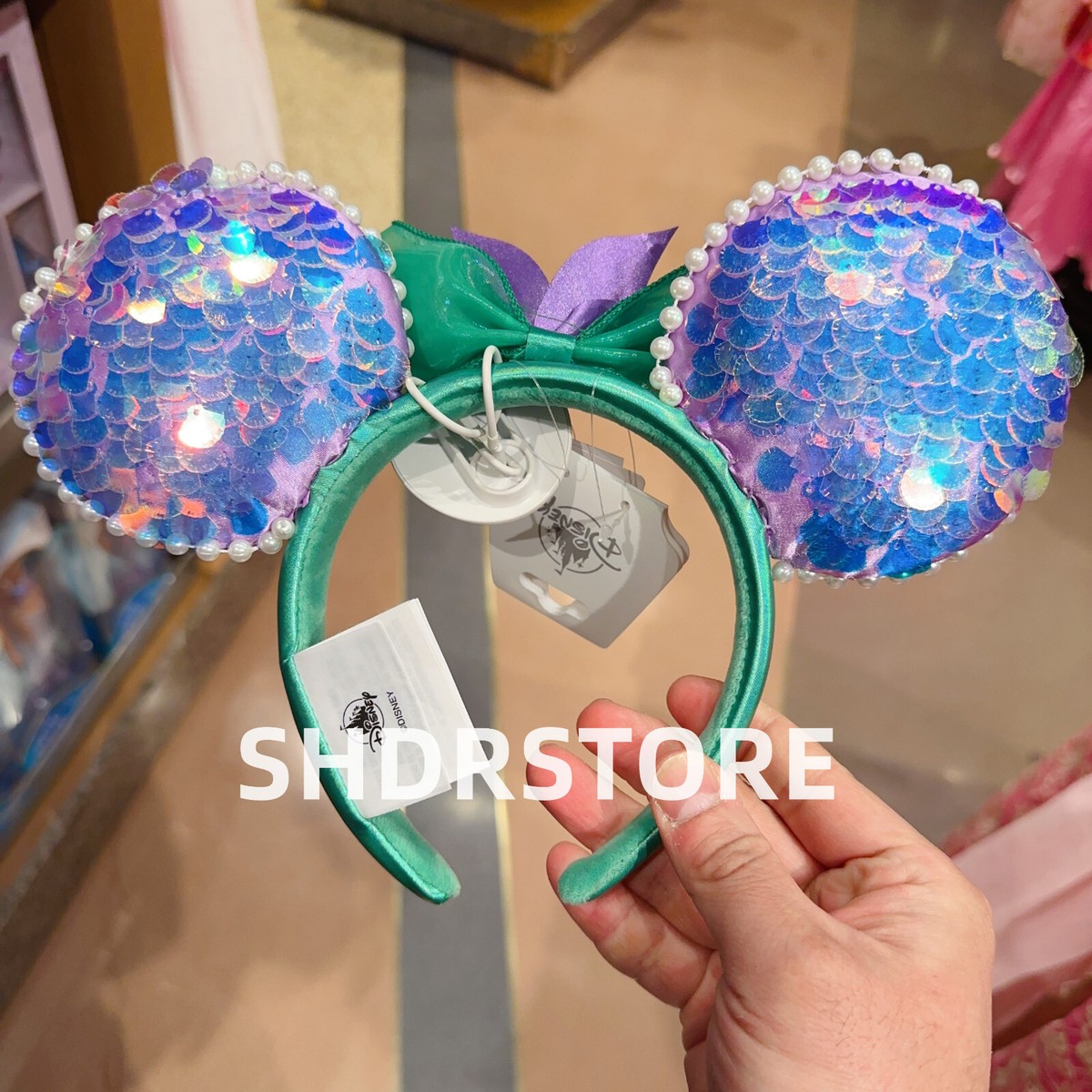 Disney Parks Ariel The Little Mermaid Sequin Minnie Ears Headband 2025 s-l1200.jpg main image 3