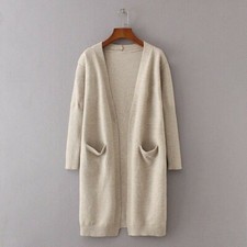 Women Knitted Cardigan Autumn Winter Tops Warm Sweater Coat Solid Outwear