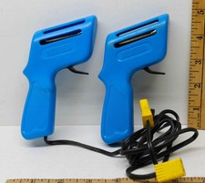 2 Aurora AFX Slot Car Hand CONTROLLER Variable Speed Square Plug RaRe BlUe CoLoR