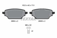 Textar 2665401 Bremsbelagsatz, Scheibenbremse FüR Nissan, Renault