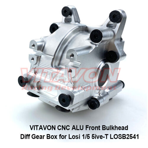 VITAVON CNC ALU Front Bulkhead Diff Gear Box For Losi 1/5 5ive-T 5B LOSB2541 - Picture 2 of 6