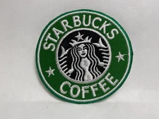 STARBUCKS  NEW EMBROIDERED COMPANY IRON ON NAME PATCH TAG 3 X 3
