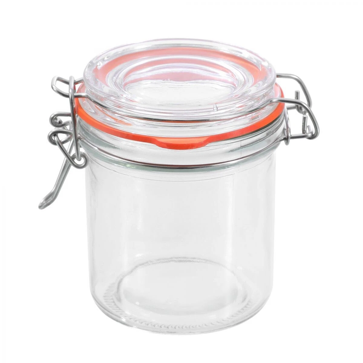 12x Clip Top Airtight Clear Glass Storage Spice Herb Jam Jar 250ml candle maker