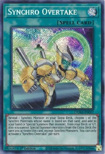 SYNCHRO OVERTAKE *** 1ST EDITION SECRET RARE DAMA-EN067 YUGIOH! | eBay