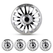 16 4chrome Hubcaps 16 Wheel Covers Snap On Hub Caps Fit R16 Tire Steel Rim