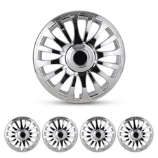 16" 4*Chrome Hubcaps 16'' Wheel Covers Snap On Hub Caps fit R16 Tire Steel Rim