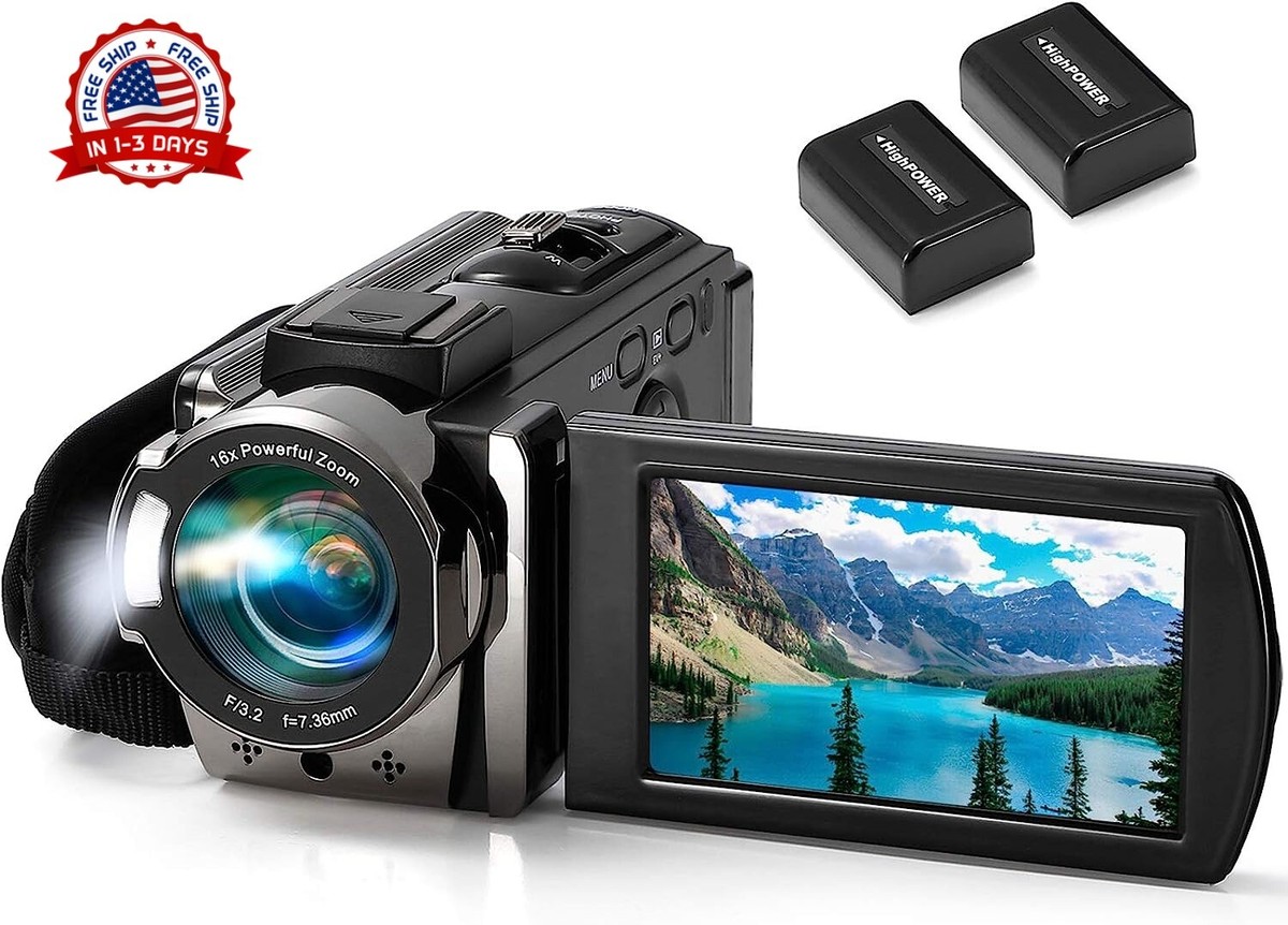 Camara Para Grabar Videos 270° Camaras Vlogs FHD 1080P MP  2023