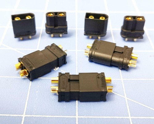 5 pairs AMASS XT60U XT60 Upgrade Plug Connector With 3.5mm Gold Plated 30A RC - Picture 3 of 9