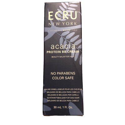 ECRU New York Acacia Protein BB Cream ~ Paraben Free ~ Control Frizz! 1 Fl Oz