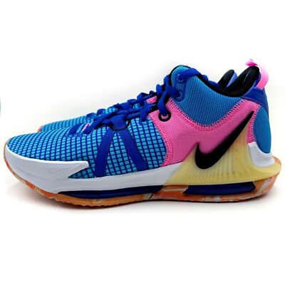 Nike LeBron James Witness VII Basketball Sneakers Shoes Blue Pink
