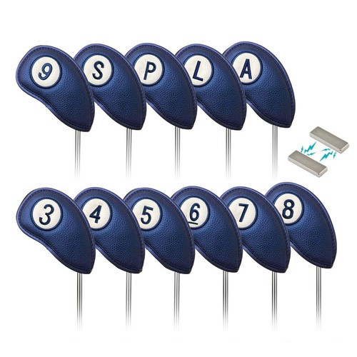 Golf Iron Head Covers Set of 11 Leather fit Most Irons