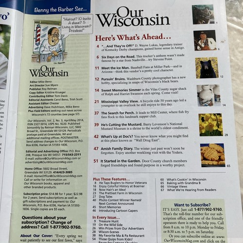 April/May 2014 Our Wisconsin Miller Park Ice Man Vilas County Maple Syrup - Foto 3 di 4