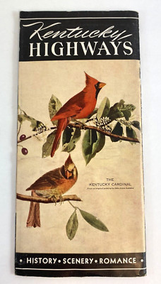 1942 Vintage Kentucky Highway Map and Tourism Guide