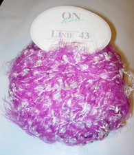 KNITTING CROCHET DESIGNER YARN SKEIN ACRYLIC RAYON CRAFTS HOT PINK WHITE 50G ART