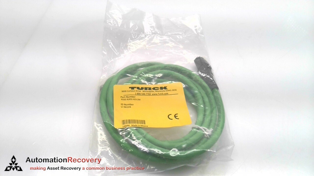 TURCK RSSD RJ45S 423-2M, PROFINET ETHERNET HYBRID ASSEMBLY, U-56124, NEW #287048