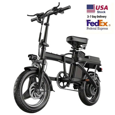 Electric Bike For Adults Teenager 36V 30Miles 22mph Foldable Mini E-Bicycle