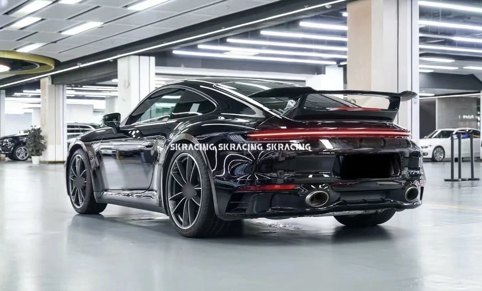 Alerón trasero de fibra de carbono real para Porsche Carrera 911 992 2020-2024 Foto 3 de 4