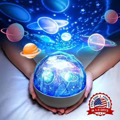Lampara de noche para niños estrellas planetas dormir juguetes projector luces