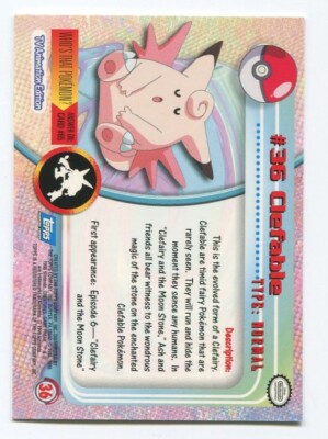 POKEMON TOPPS CLEFABLE #36 NM | eBay