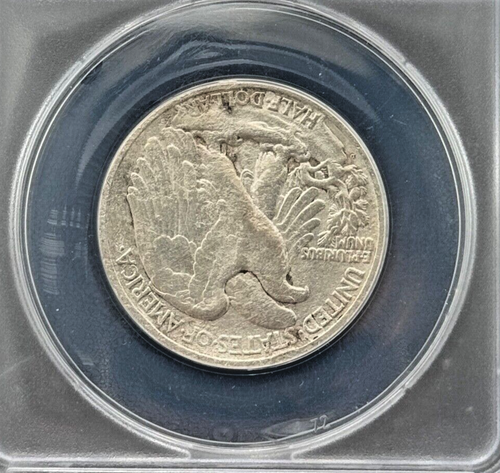 1921 D 50C Walking Liberty Half Dollar ANACS Very Fine 20, Low Mintage Key Date - 第 4/5 張圖片