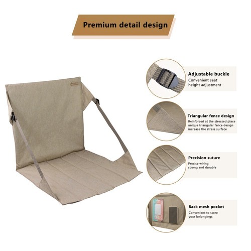 Portable Folding Stadium Cushion Outdoor Camping Chair Bleacher Cushion Seat - Picture 7 of 12