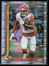 2025 Topps Chrome #145 Xavier Worthy Pulsar Refractor