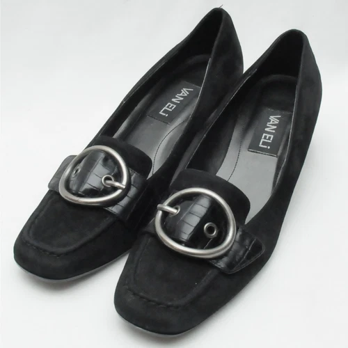 VANS Mocassini slip on Van Eli neri in pelle scamosciata con fibbia