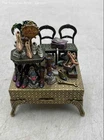 Sweet Romance Multicolor Collectible Miniature Shoe Store Sale Trinket Box