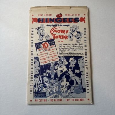 Hingees Smokey Stover Comic Character Punch Outs (1944) Original Packaging