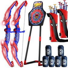 Spider Bow and Arrow Set for Kids, 2 Pack Led Archery Set, Bow Arrow Set with...