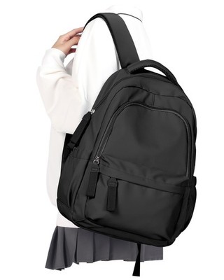 Small Backpack School Girls Boys Aesthetic Lightweight Travel Fits 14 Inch Black