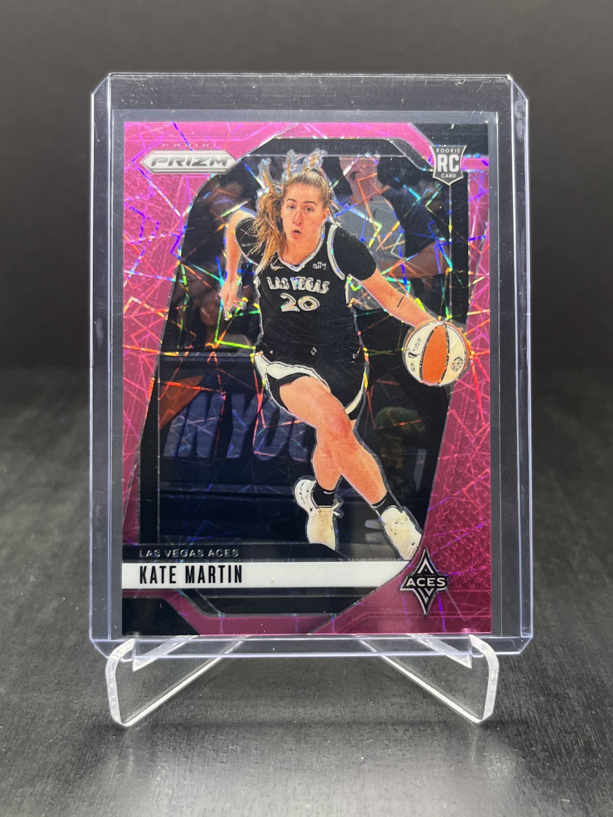 2024 Panini Prizm WNBA Basketball Kate Martin RC Rookie Pink Velocity 63/79 #126