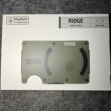 Ridge Wallet Matte Olive Green MagSafe- RFID Blocking Slim Minimalist Cash Strap