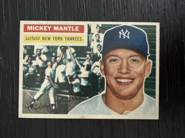 1956 Topps - Yankees Mickey Mantle #135 White Back NM