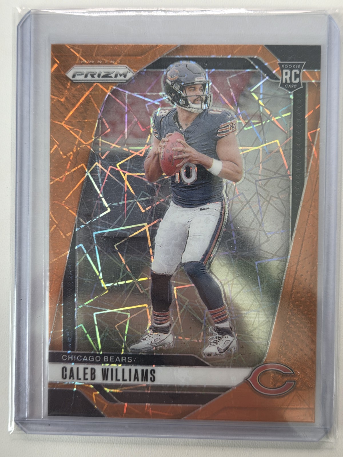 2024 Panini Prizm Orange Laser Caleb Williams #301 Rookie Card RC