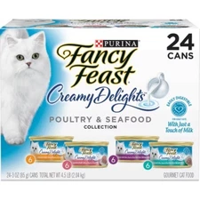 Purina Fancy Feast Creamy Delights Chicken and Seafood Flavor  Wet Cat Food