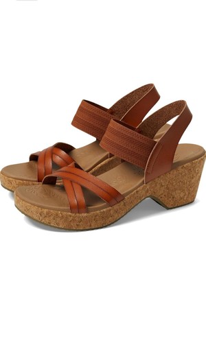 Sandalia de cuña SKECHERS Brystol Night Skies blanca con tiras para mujer talla 9 ¡NUEVA!! - Imagen 1 de 5
