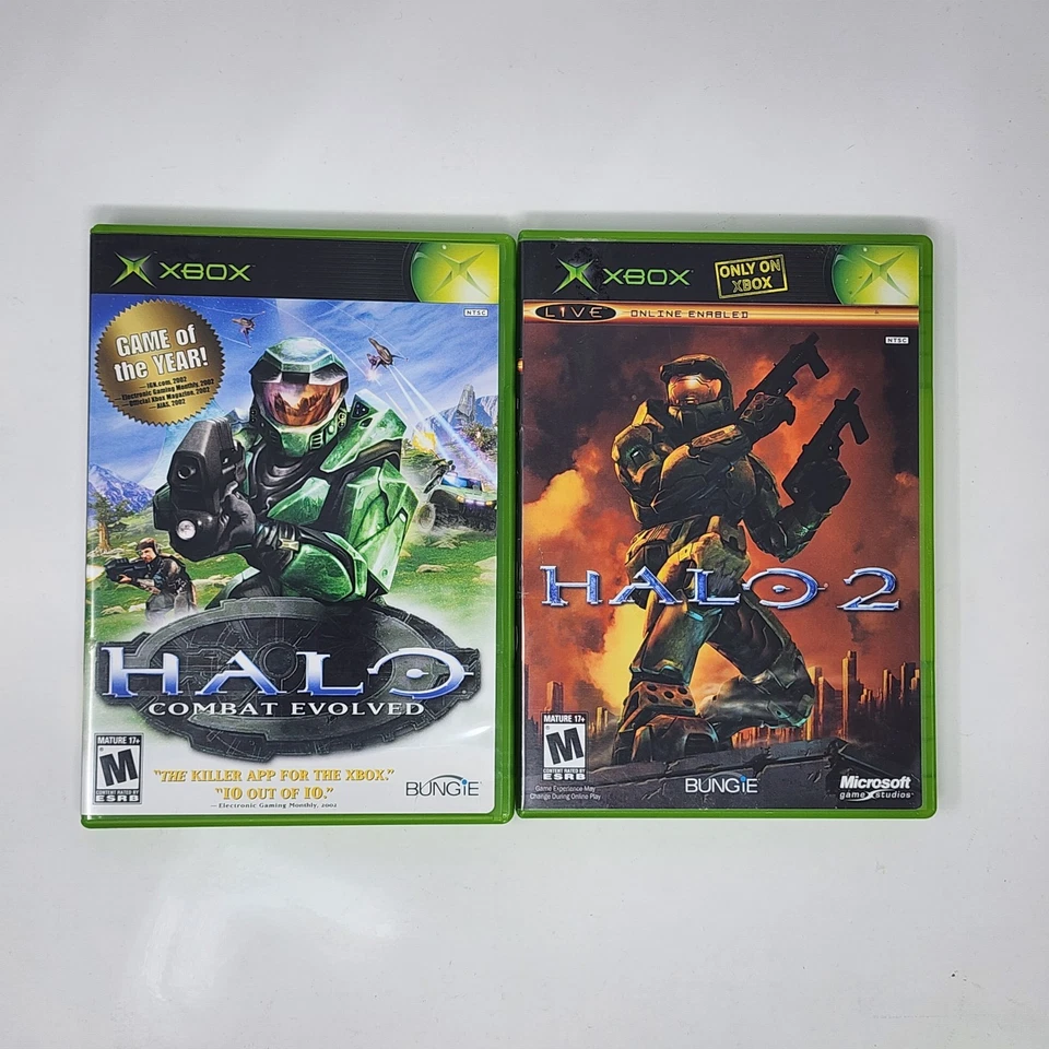 Halo Combat Evolved & Halo 2 (Xbox) Both Complete In Box CIB - TESTED - Image 2 of 4