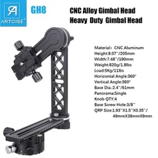 720° Panoramic CNC Tripod Gimbal Head Cantilever Gimbal Bracket for Tripod DSLR