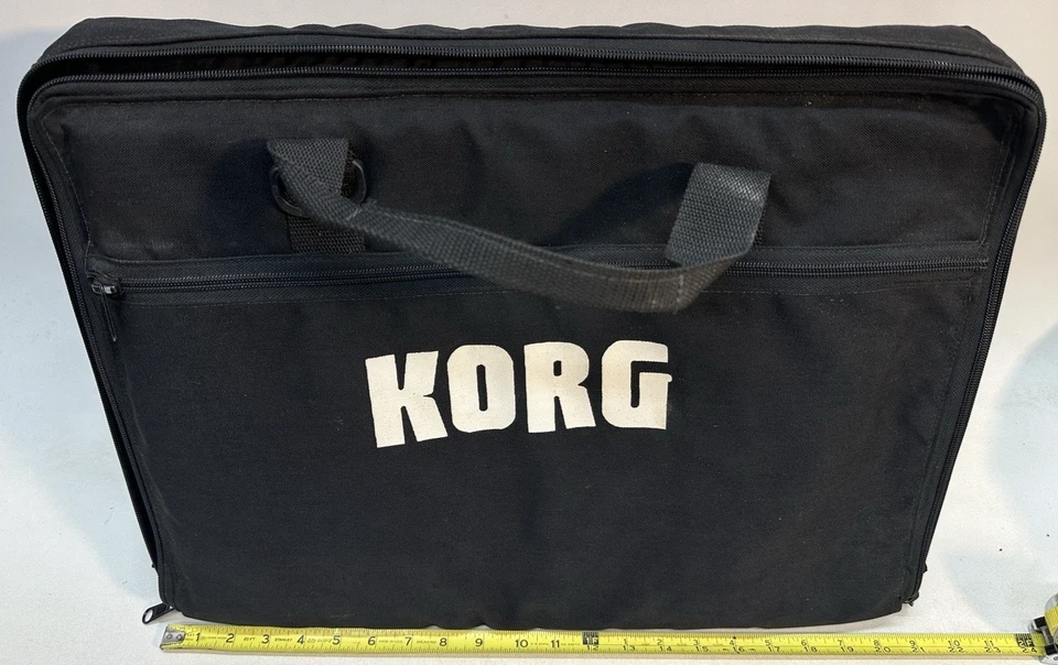 KORG музыка нести аксессуар путешествий с подкладкой сумка черный холст размер 22 x 16 дюймов - Изображение 3 из 4