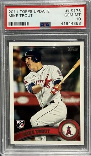 2011 Topps Update Mike Trout ROOKIE RC #US175 PSA 10 GEM MINT - Angels - HOF