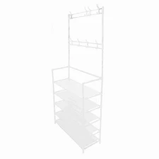 New Standing Coat Rack Modern Metal Clothes Garment Hanging Storage Shelf With