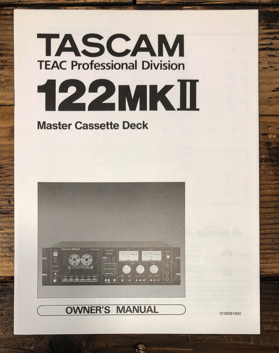 Teac / Tascam Model 122 MK2 Cassette Owners / User Manual *Original*