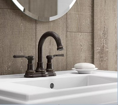 KOHLER BATHROOM OIL-RUBBED BRONZE FAUCET R76256-4D-2BZ WORTH CENTERSET