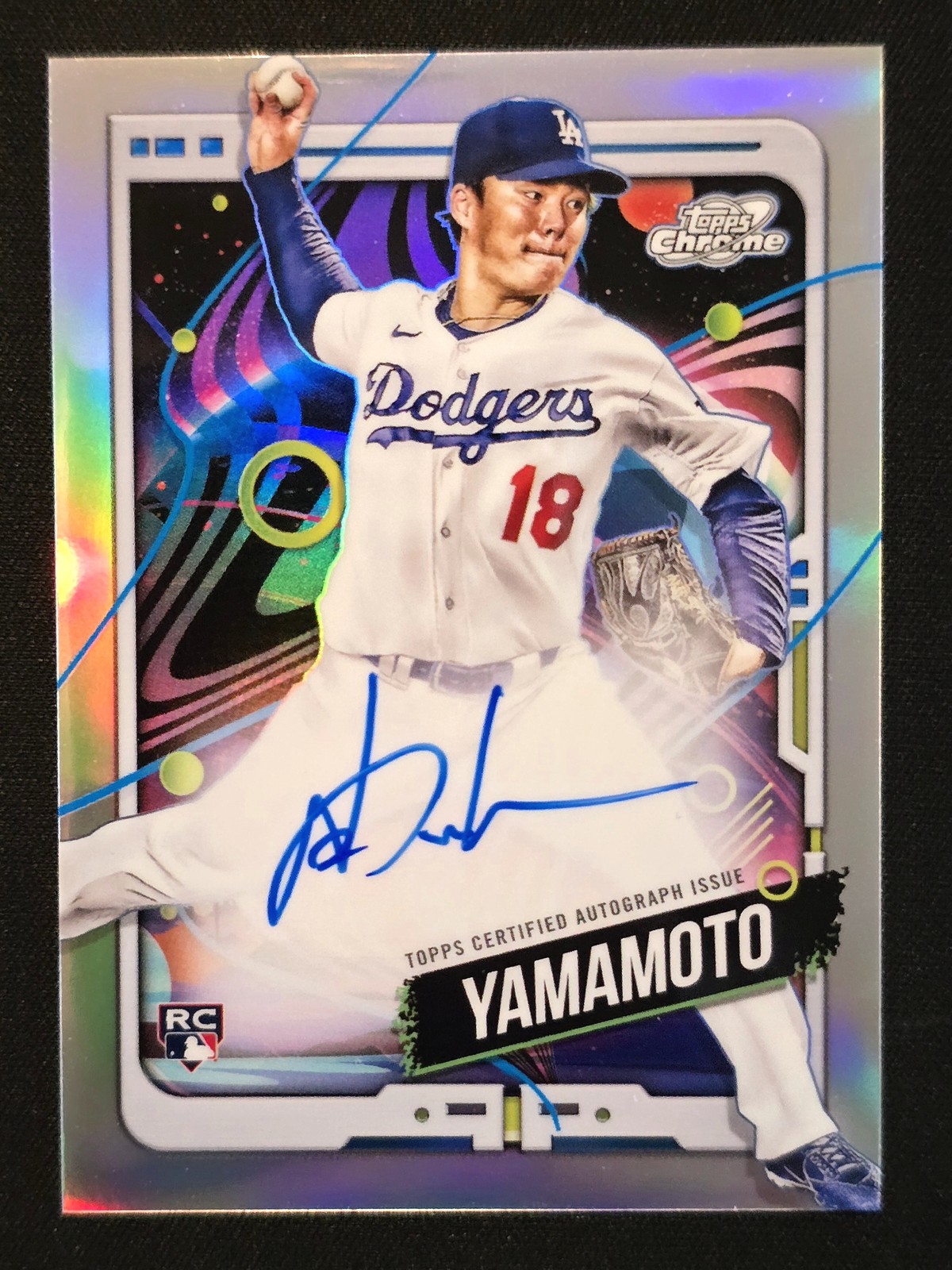 2024 Topps Cosmic Chrome Yoshinobu Yamamoto RC Autograph Rookie Card Dodgers