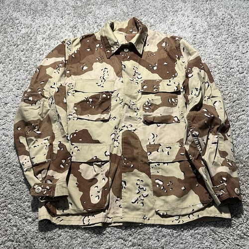 90s US USGI Combat Jacket Desert Storm Camo Chocolate Chip Size MEDIUM REGULAR